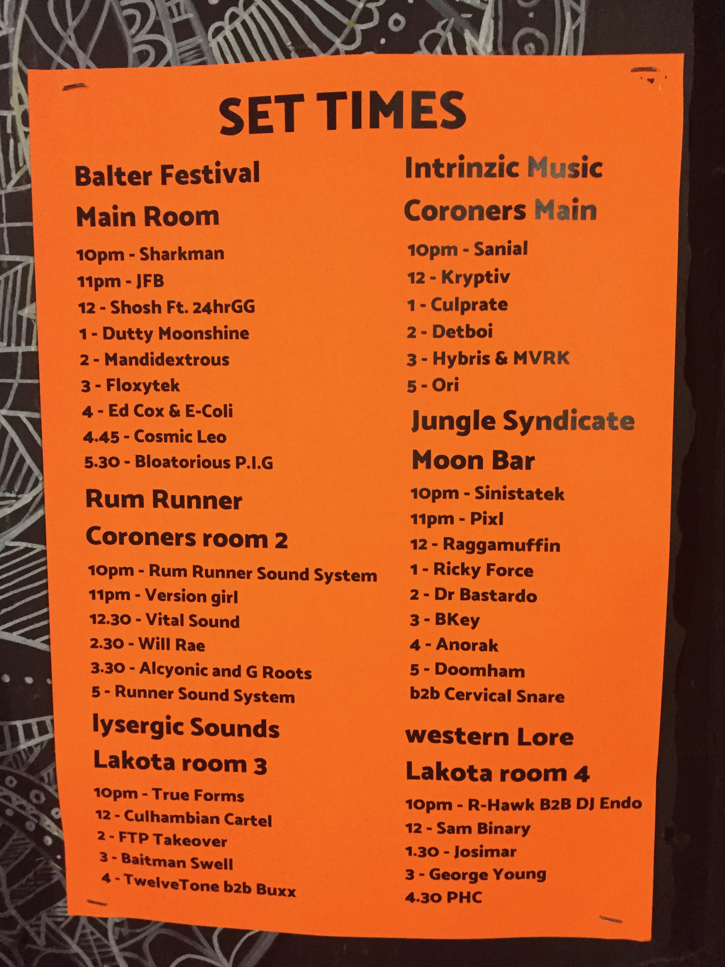 Intrinzic Balter Set Times 05 Oct 2018